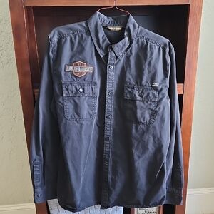 Harley-Davidson Men's Dark Gray Casual Shirt